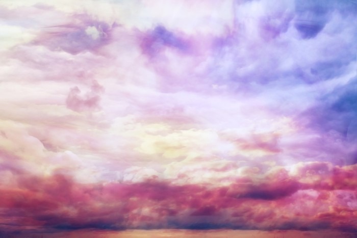 700x467 Watercolor Sky Texture, Background Pink Clouds Sticker Pixers - Watercolor Sky