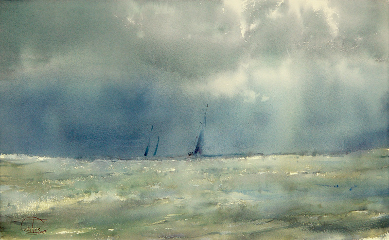 800x494 More Seascapes. 2013 - Watercolor Sky And Clouds