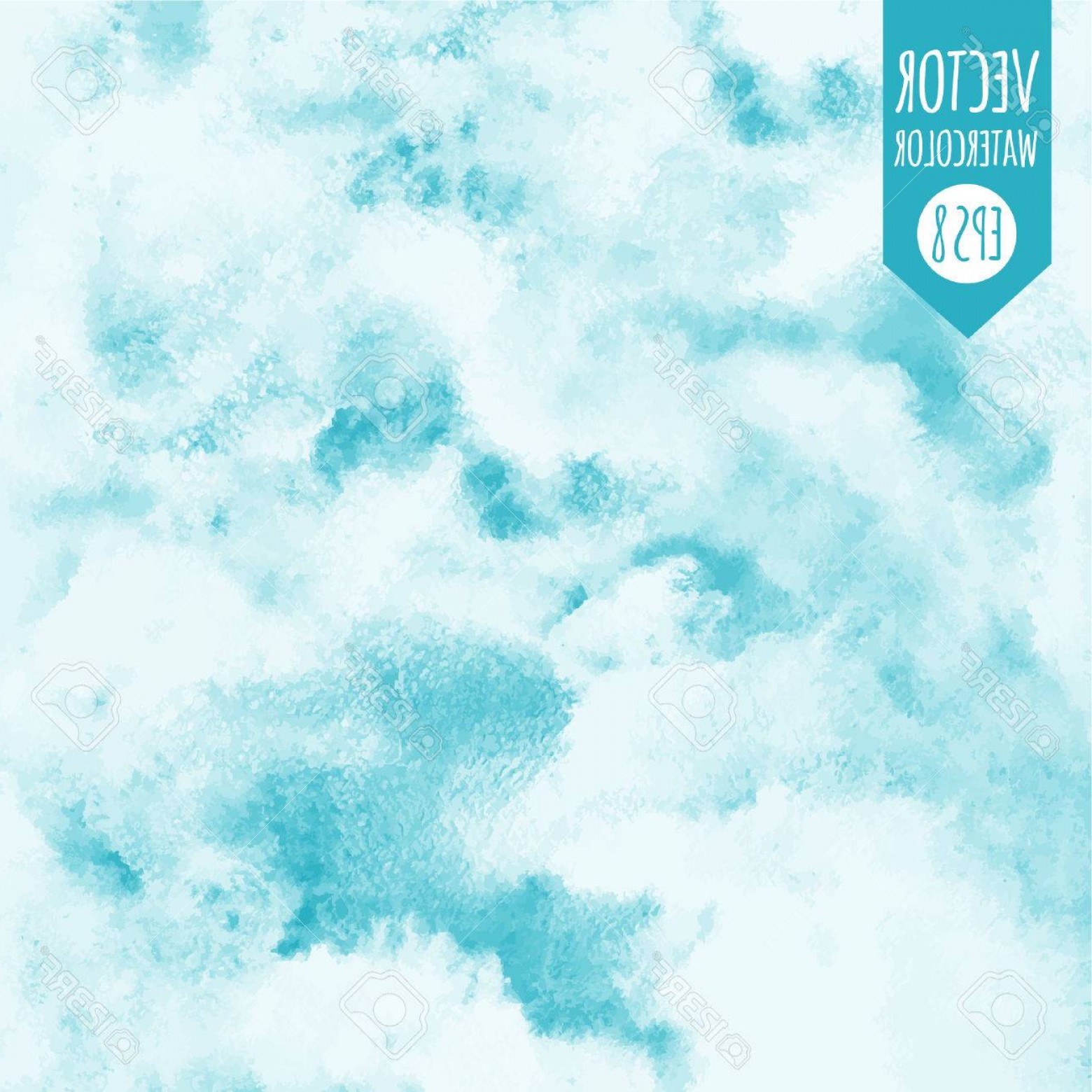 1560x1560 Photostock Vector Sky Vector Watercolor Square Background Heaven - Watercolor Sky And Clouds