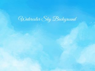 310x233 Watercolor Sky Background Free Vectors Ui Download - Watercolor Sky And Clouds
