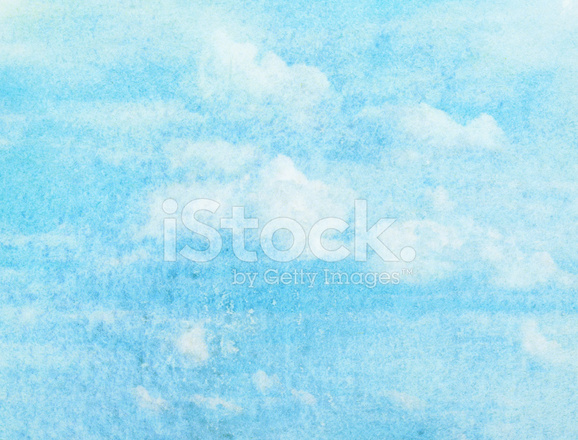 578x440 Blue Watercolor Cloud And Spring, Summer Stock Vector - Watercolor Sky Background