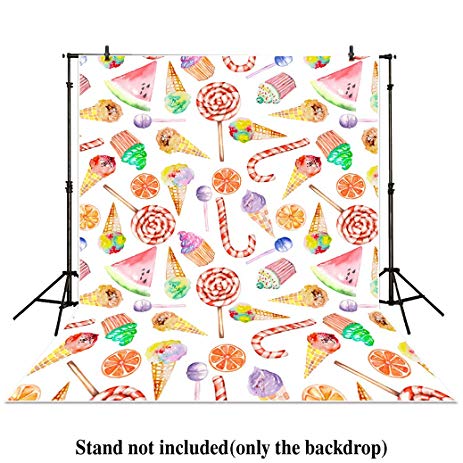 463x463 Allenjoy 5x7ft Photography Backdrop Summer Watercolor - Watercolor Snacks