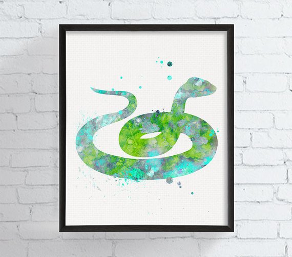 Watercolor Snake at PaintingValley.com | Explore collection of ...