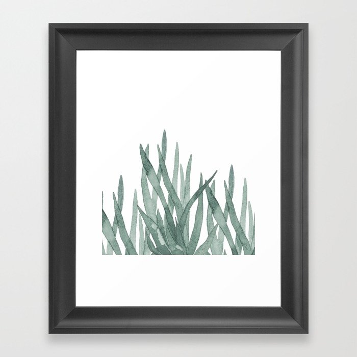 700x700 Watercolor Snake Plants Framed Art Print By Lifeidesign Society6 - Watercolor Snake