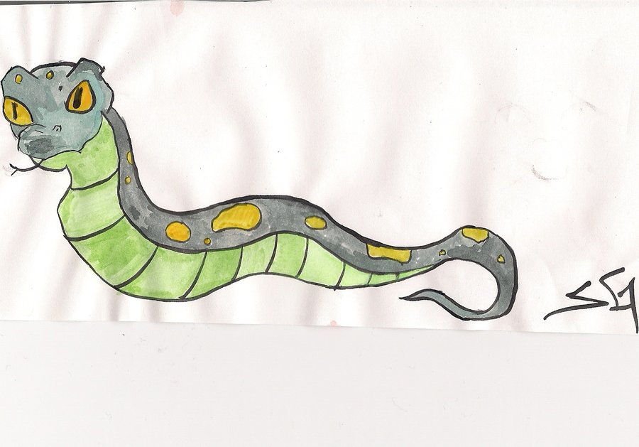 900x629 Watercolor Snake By Simmy58 - Watercolor Snake
