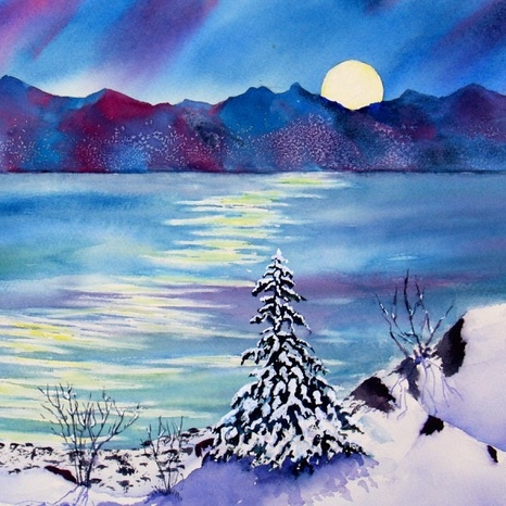 466x466 Nov 18 Painting Snow In Watercolor Atelier - Watercolor Snow