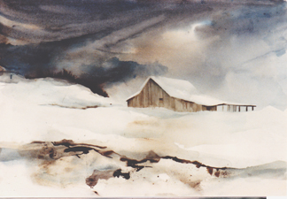 324x225 Painting Snow - Watercolor Snow