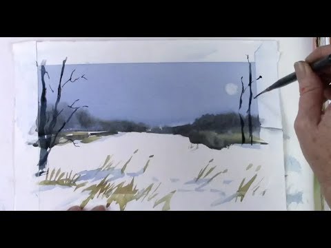 480x360 Painting Snow In Watercolor - Watercolor Snow