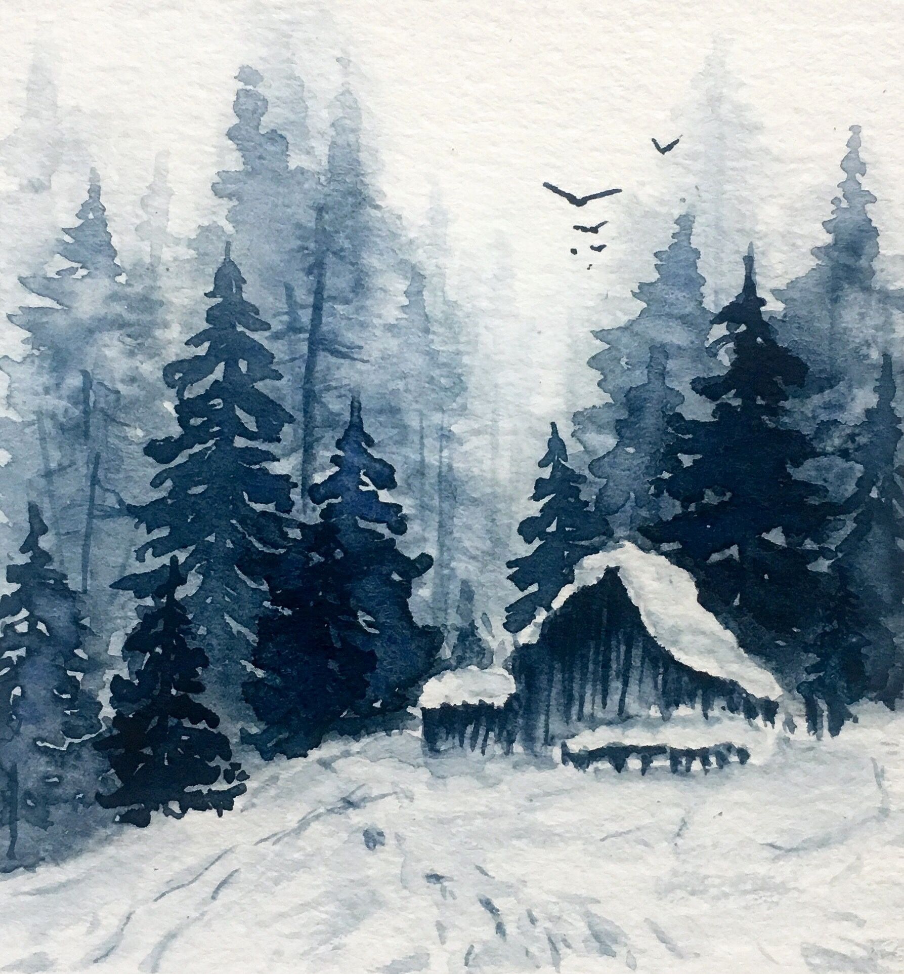 1787x1924 Pin By Amy Webb . On Watercolor Inspiration In 2018 - Watercolor Snow
