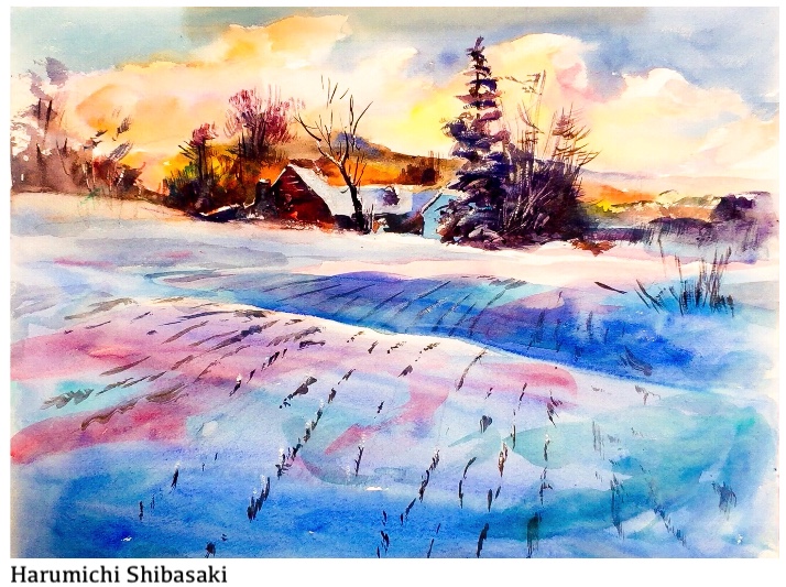 714x533 Snow Fields - Watercolor Snow