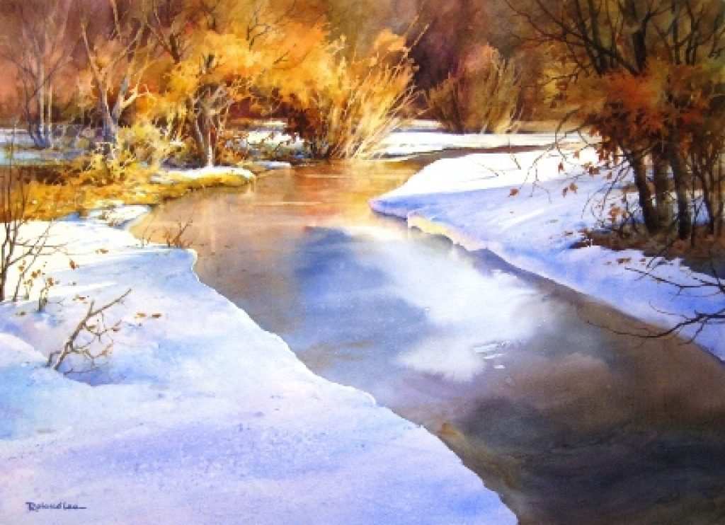 1024x742 Watercolor Painting Tutorial Inspirational How To Paint A Snow - Watercolor Snow Scene