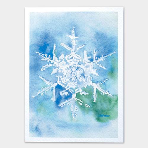 500x500 Snowflake Watercolor Painting Christmas Card Set Susan Windsor - Watercolor Snowflake