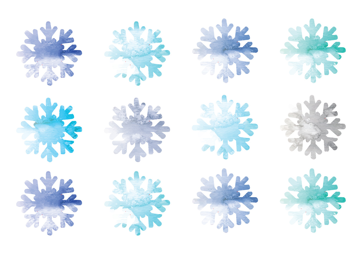 1400x980 Watercolor Snowflake Free Vector Art - Watercolor Snowflake