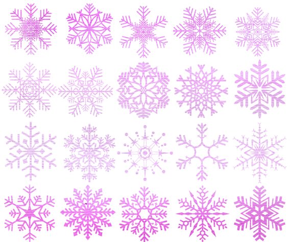 570x475 Watercolor Snowflakes Clipart Christmas Clip Art Etsy - Watercolor Snowflake