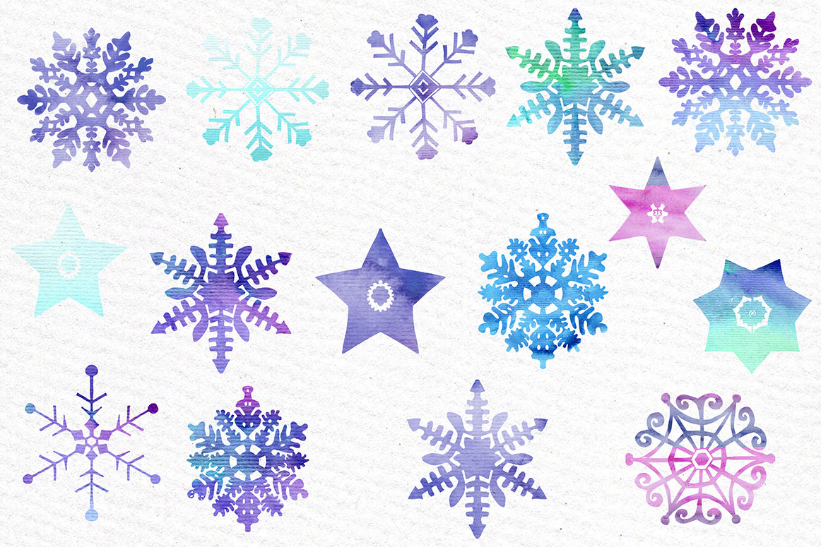 1162x775 Watercolor Snowflake Clipart By Lecoqde Design Bundles - Watercolor Snowflake