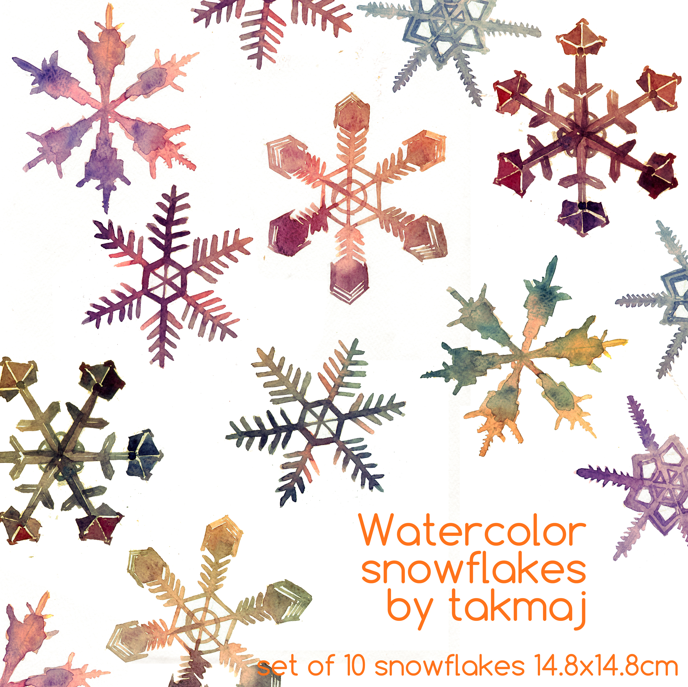 2362x2359 Watercolor Snowflakes By Takmaj - Watercolor Snowflake