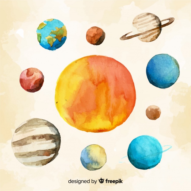 626x626 Search Solar From 200 Millions Free Vectorphoto - Watercolor Solar System