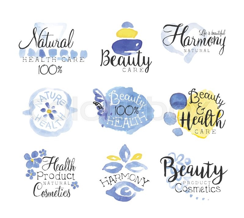 800x716 Beauty And Spa Promo Signs Colorful Set Of Watercolor Stylized - Watercolor Spa