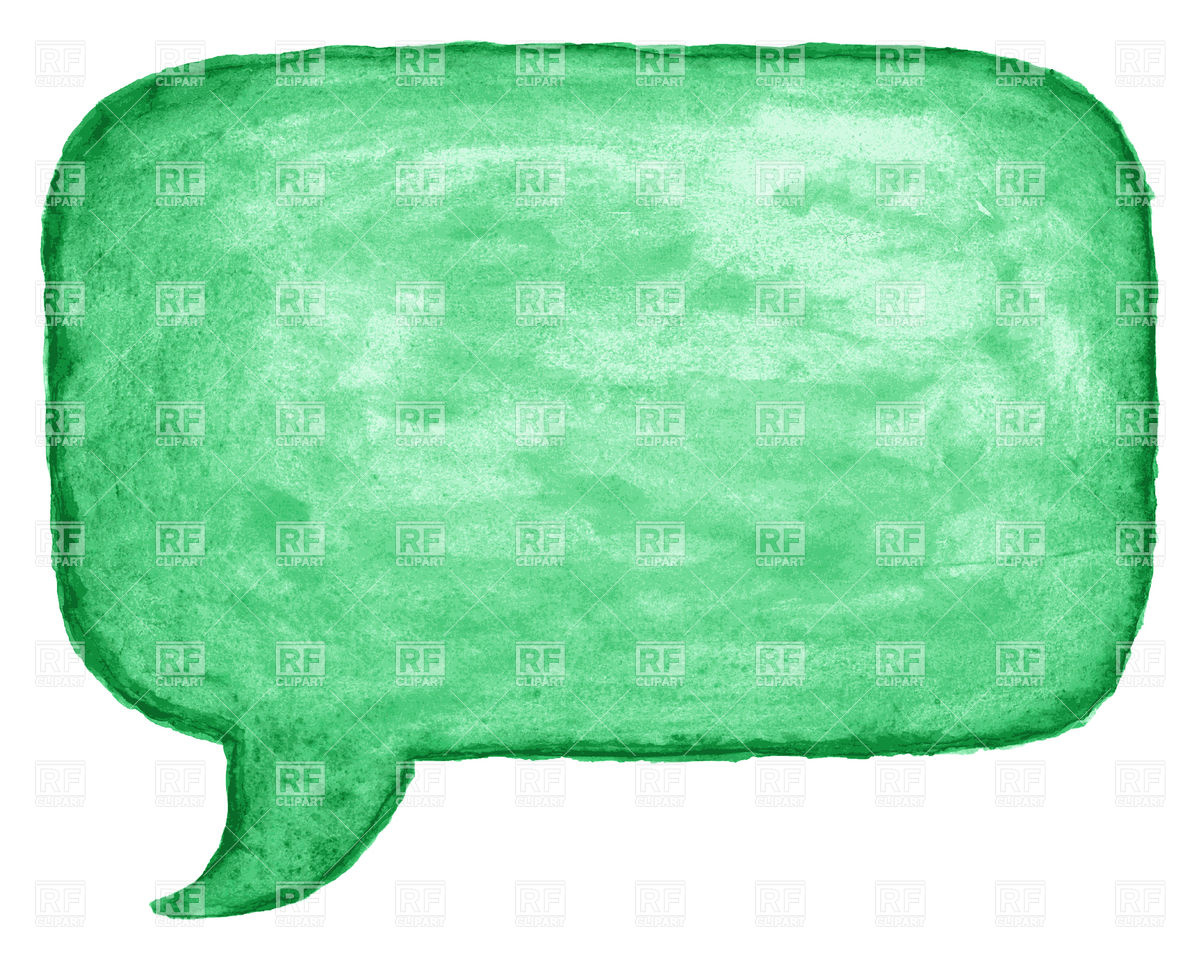 1200x960 Green Watercolor Square Speech Bubble Vector Image Vector - Watercolor Speech Bubble