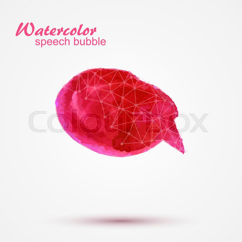 800x800 Pink Watercolor Blank Speech Bubble Vector Illustration Stock - Watercolor Speech Bubble