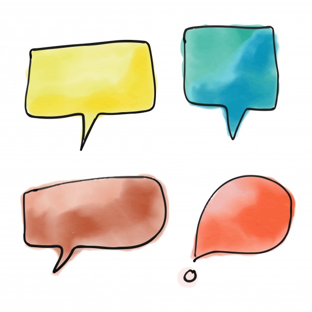 626x626 Watercolor Speech Bubble Design Vector Free Download - Watercolor Speech Bubble