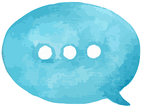 278x210 Blue Watercolor Speech Bubble - Watercolor Speech Bubble