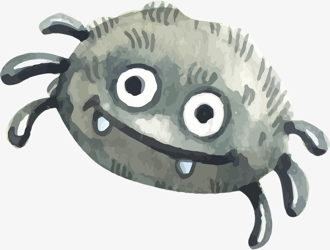 650x492 Watercolor Cartoon Spider, Watercolor Vector, Cartoon Vector - Watercolor Spider