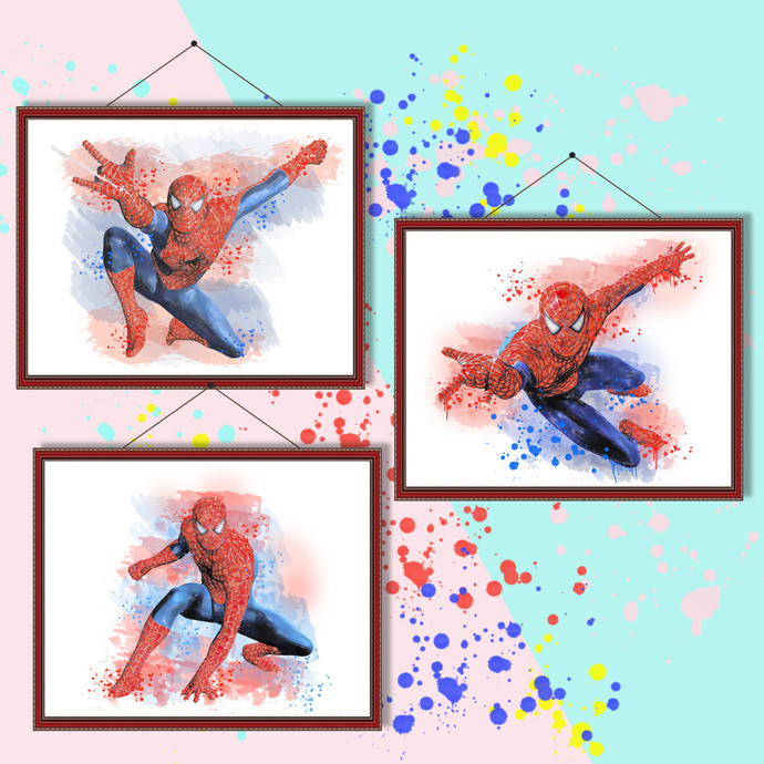 690x690 Spiderman Watercolor, Spiderman Print, By Magianrainbow On Zibbet - Watercolor Spiderman