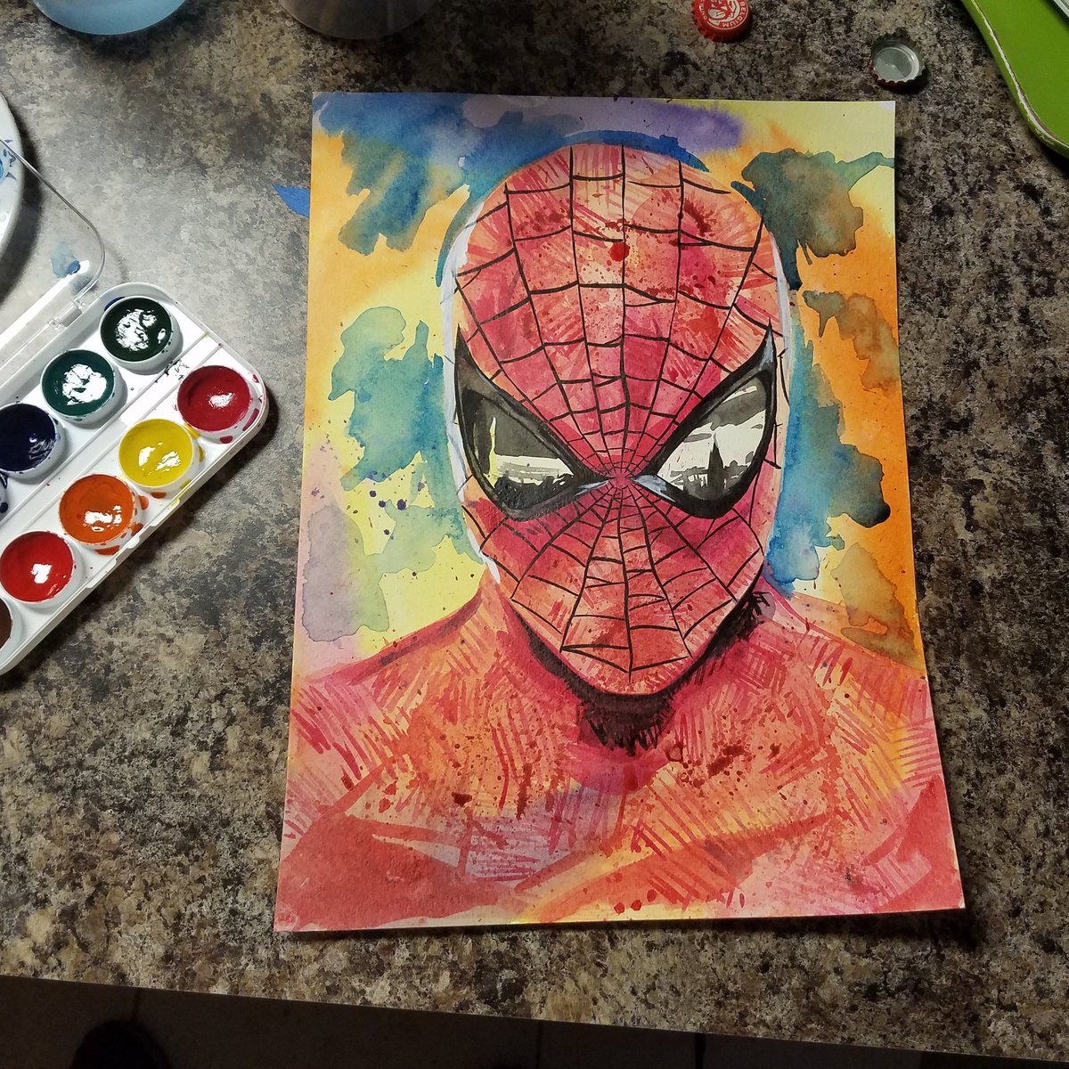 1200x1200 Kyle Willis On Twitter More Spider Man Watercolor Fun - Watercolor Spiderman
