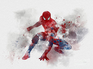 300x222 Spider Man Mixed Media Fine Art America - Watercolor Spiderman