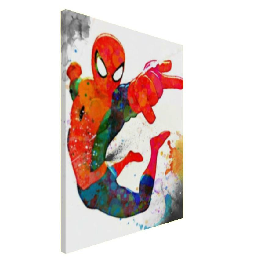 855x855 Spider Man Watercolor Wall Art Lisa Jaye Art Designs Ebay - Watercolor Spiderman