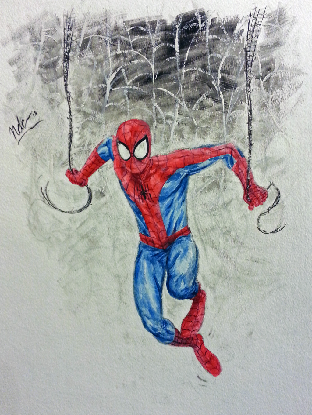 1024x1359 Spider Man Watercolor By Cagscreations - Watercolor Spiderman