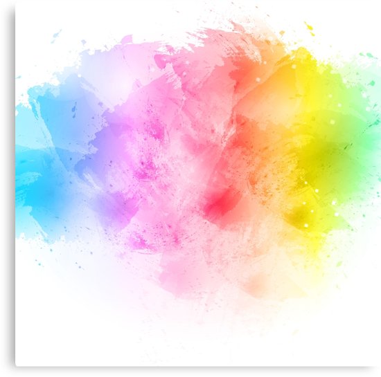 550x545 Rainbow Abstract Artistic Watercolor Splash Background Canvas - Watercolor Splash