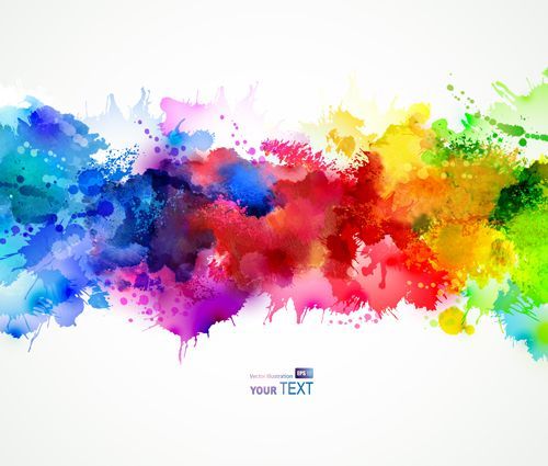 500x425 Watercolor Splatter Rainbow - Watercolor Splash
