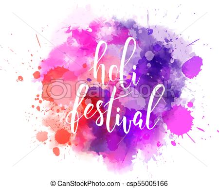 450x387 Colorful Holi Festival Watercolor Splash Background.... Clip Art - Watercolor Splash