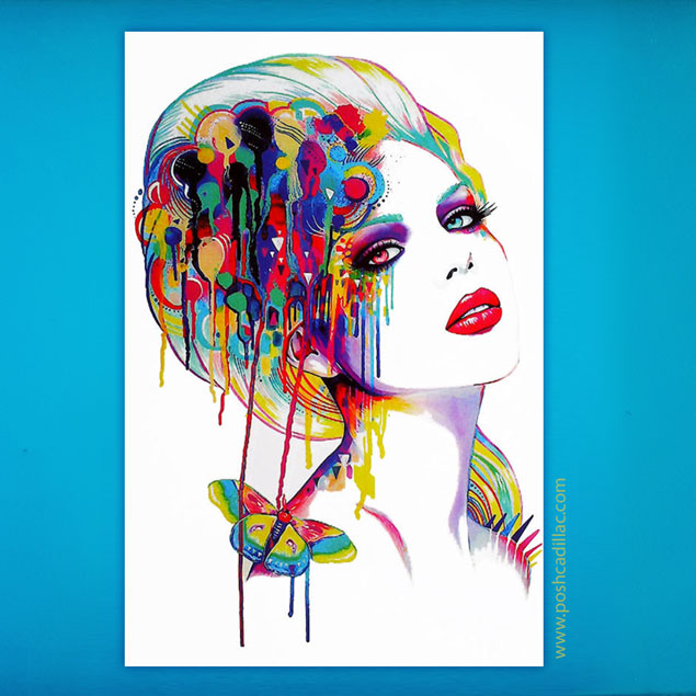 635x635 Watercolor Splash Art Temporary Waterproof Tattoo Femme Fatale - Watercolor Splash Art