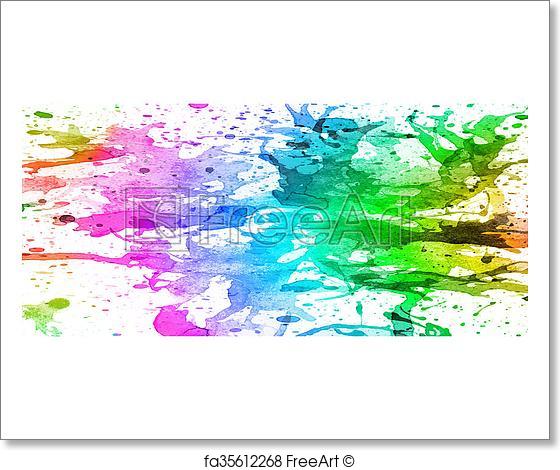 560x470 Free Art Print Of Multicolor Background. Abstract Multicolor From - Watercolor Splash Background