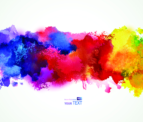 500x425 Splash Watercolor Stains Background Vector Material 04 Free Download - Watercolor Splash Background