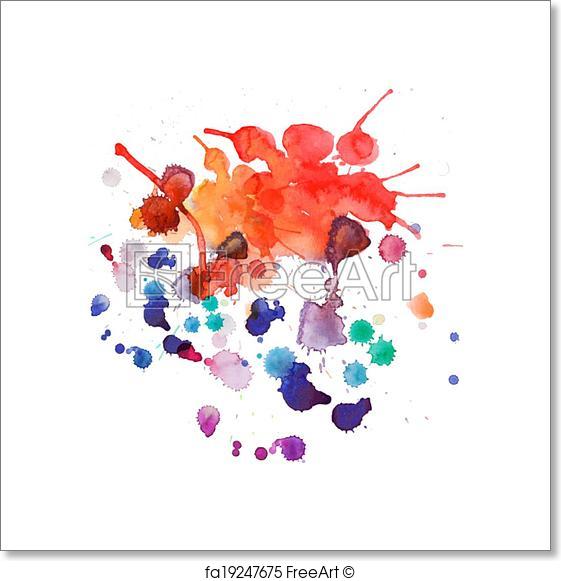 561x581 Free Art Print Of Spray Paint, Watercolor Splash Background - Watercolor Splash Free