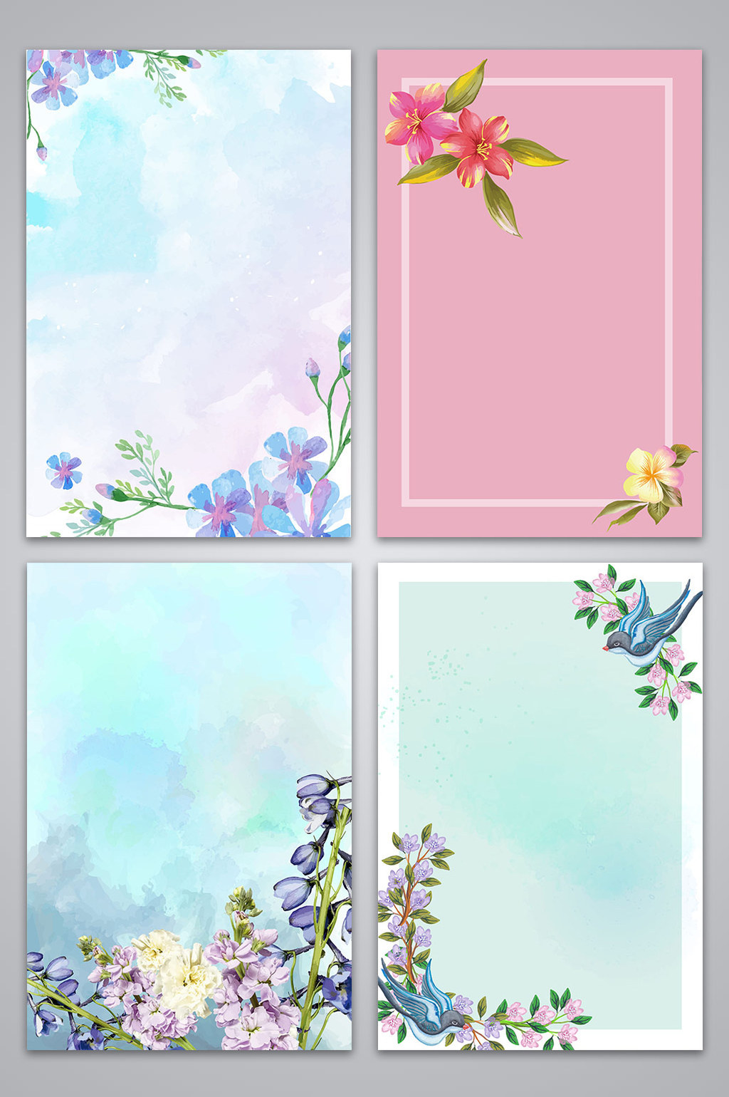 1024x1540 Vector Watercolor Splash Spring Spring Floral Background Free - Watercolor Splash Free