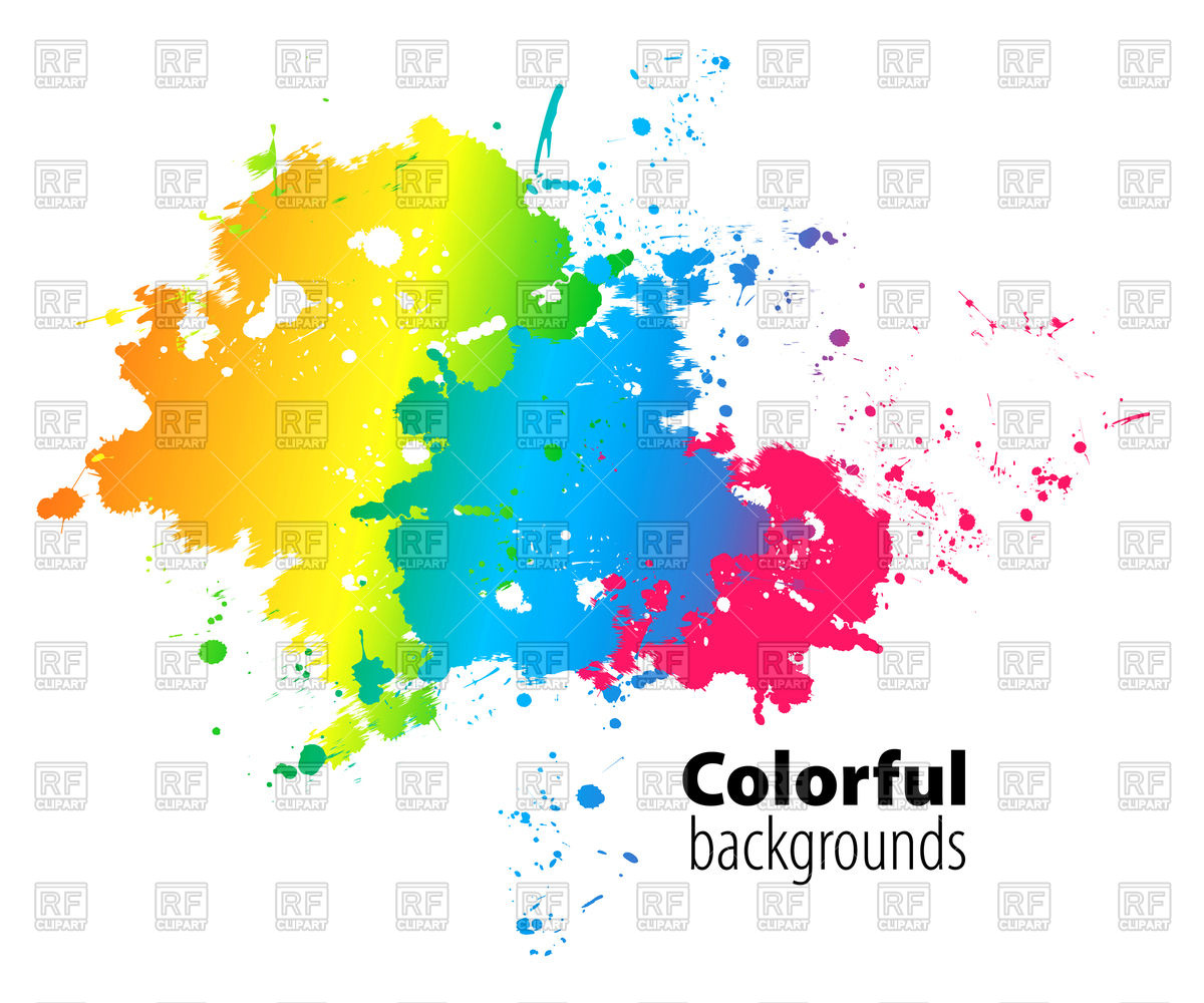 1200x1000 Abstract Colorful Watercolor Splash Vector Image Vector Artwork - Watercolor Splash Free