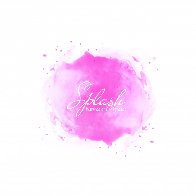 626x626 Abstract Pink Watercolor Splash Design Background Vector Free - Watercolor Splash Pink