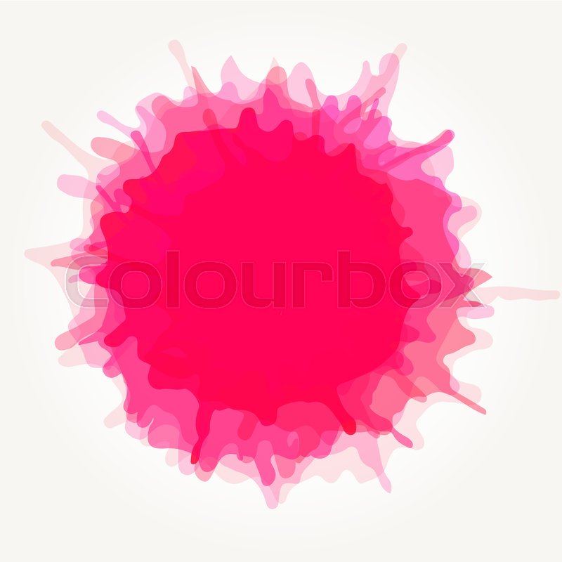800x800 Vector Abstract Artistic Watercolor Splash Drop. Pink Paint Blot - Watercolor Splash Pink