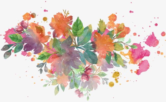 650x400 Vector Splash Watercolor Flowers, Flowers, Watercolor, Splash Png - Watercolor Splash Png