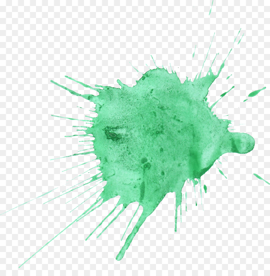 900x920 Watercolor Painting Green - Watercolor Splash Png