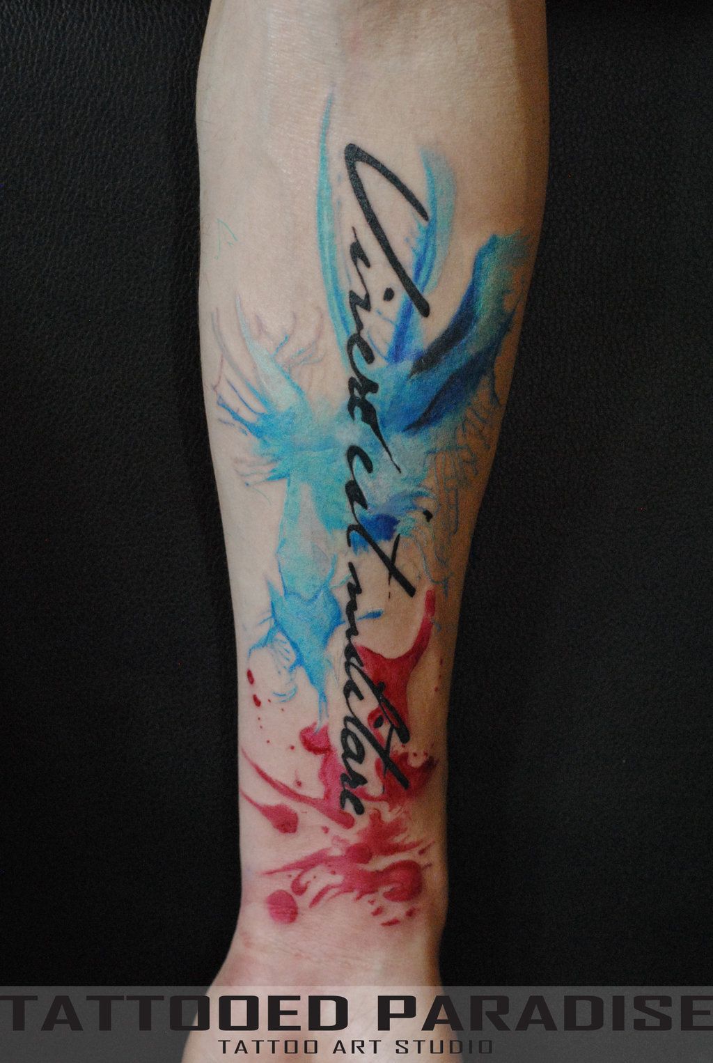 1024x1526 Watercolor Splash Tattoo Amp Text By Dope Indulgence - Watercolor Splash Tattoo
