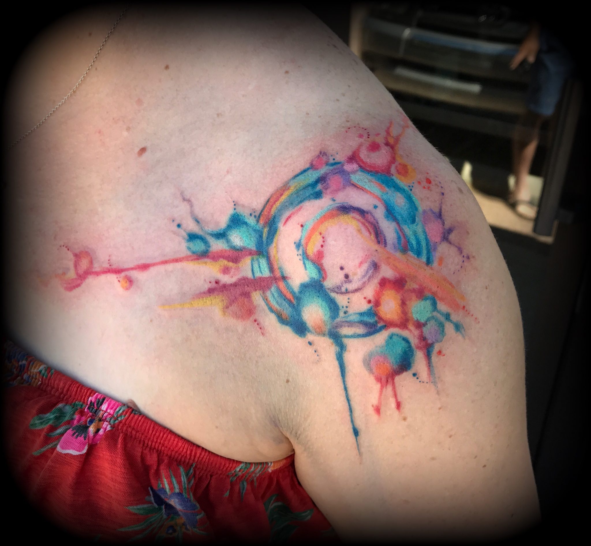 2048x1891 Watercolor Splash Tattoo By Robbyn Banks Your Flesh Tattoo - Watercolor Splash Tattoo