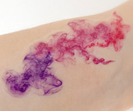463x386 Watercolor Temporary Tattoo - Watercolor Splash Tattoo