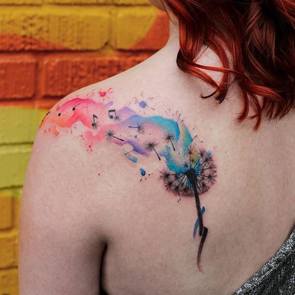 600x600 99 Artistic Watercolor Tattoos That Are Living Works Of Art - Watercolor Splash Tattoo
