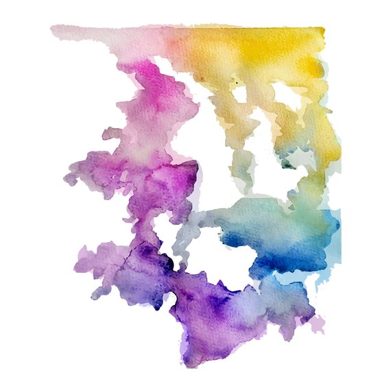 570x569 Rainbow Watercolor Splash Vector Psd File Rainbow All Etsy - Watercolor Splash Vector
